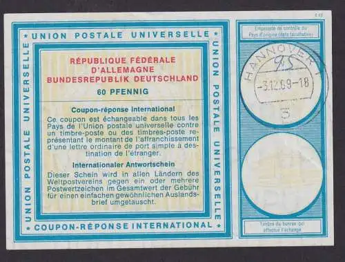 Hannover Bundesrepublik Int. Antwortschein 60 Pfg. République Fédérale Allemande