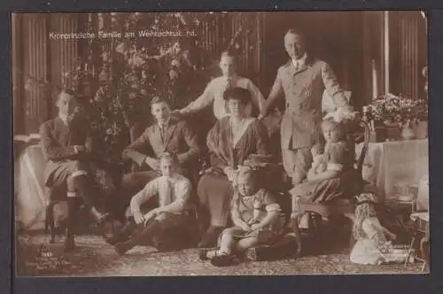 Ansichtskarte Adel Monarchie Kronprinzliche Familie am Weihnachtsabend 1923