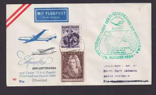 Flugpost Brief Air Mail Österreich Lufthansa Buenos Aires Argentinien