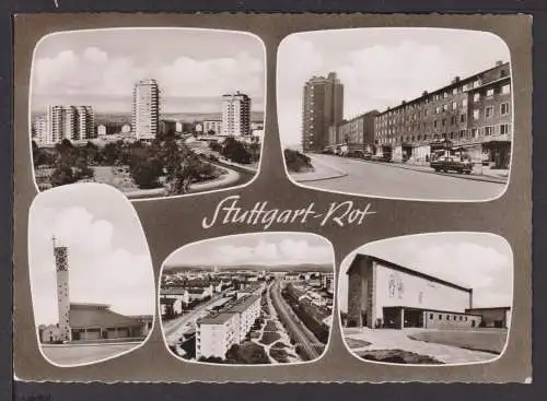 Ansichtskarte Stuttgart Baden-Württemberg 1964 Stuttgart-Rot Auto Oldtimer