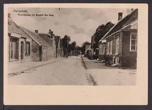 Ansichtskarten Marienhafe Niedersachsen Ostfriesland Rosenstraße Gasthof z. Post