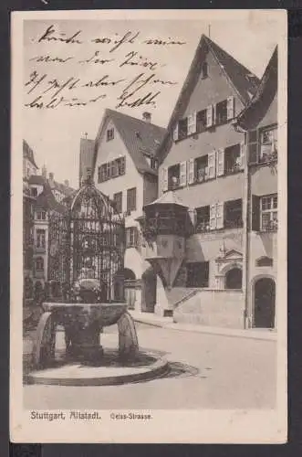 Ansichtskarte Stuttgart Baden-Württemberg 1911 Altstadt Geiss-Str. Stuttgart