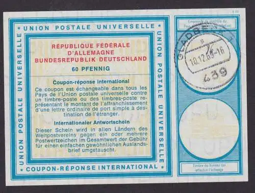 Gladbeck Bundesrepublik Int. Antwortschein 60 Pfg. République Fédérale Allemande