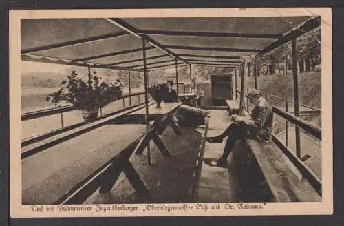 Ansichtskarte Schwimmende Jugendherbergen OB Böß Dr. Reimann 1920 Rostock