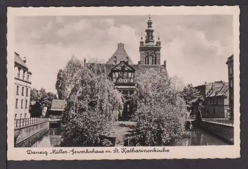 Ansichtskarte Danzig Ostgebiete Müller Gewerkshaus St. Katharinenkirche Polen