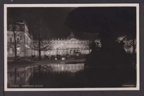 Ansichtskarte Stuttgart Baden-Württemberg Schlossplatz im Licht