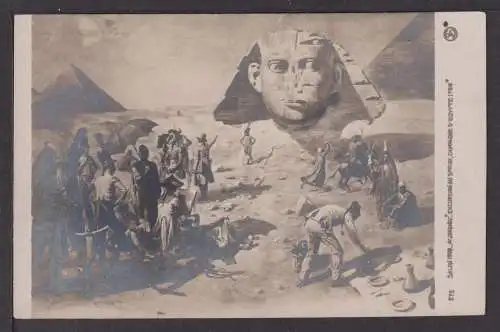 Ansichtskarte Ägypthen Exkursion zur Sphinx 1799