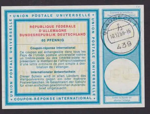 Gladbeck Bundesrepublik Int. Antwortschein 60 Pfg. République Fédérale Allemande