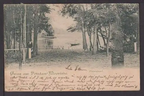 Ansichtskarte Potsdam Brandenburg 1902 Moorlake Pfaueninsel Wandsbek Hamburg