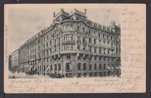 Ansichtskarte Stuttgart Baden-Württemberg 1902 Hotel Marquardt Kammer Österreich