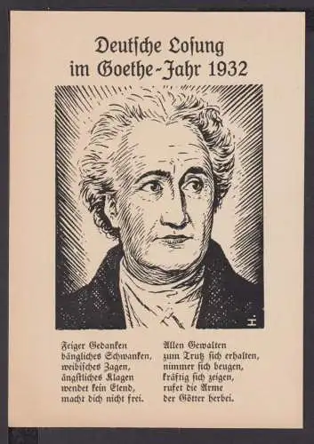 Ansichtskarte Deutsche Losung im Goethe Jahr 1932