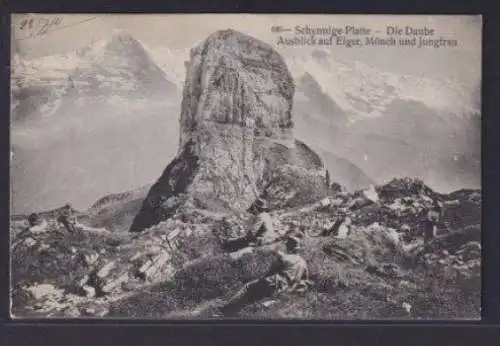 Ansichtskarte Schynnige Platte Schweiz Die Daube Ausblick auf Eiger und Jungfrau