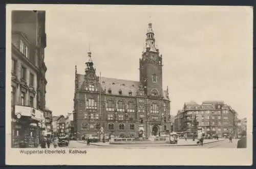 Ansichtskarte Wuppertal Elberfeld Rathaus 1951 nach Belin Buckow Neukölln