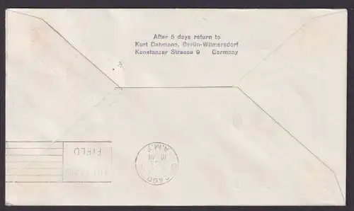 Flugpost Brief Air Mail Lufthansa Bundesrepublik Chicago Illionois USA 1956