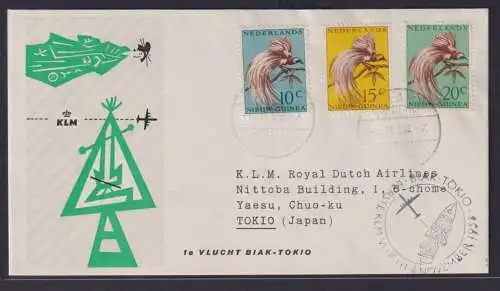 Asia Flugpost airmail Niederlande Neu Guinea Brief ab Biak Indonesia n Tokio