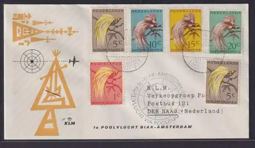 Asia Flugpost airmail Niederlande Neu Guinea Brief ab Biak Indonesia n Den Haag