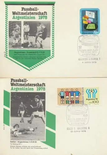 Sport Argentinien 4 Briefe Fußball verschied Länderspiele Argentinia 4 Covers