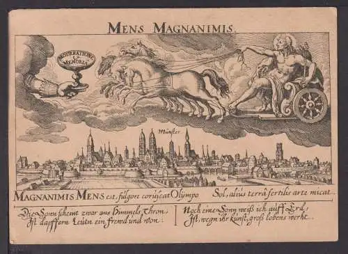 Ansichtskarte Münster NRW 1942 Mens Magnanimis Limbach