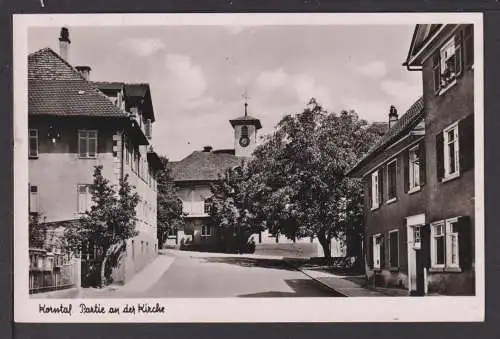 Ansichtskarte Korntal Baden-Württemberg 1966 Partie an der Kirche Baden-Baden