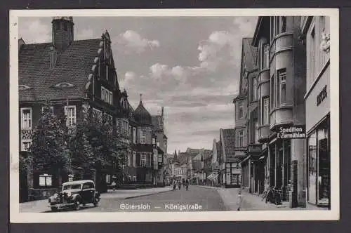 Ansichtskarte Gütersloh NRW 1929 Königstraße Schwarmstedt