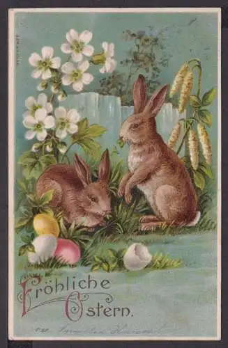 Ansichtskarte Fröhliche Ostern 1905 Stuttgart Baden-Württemberg Hindelang Bayern