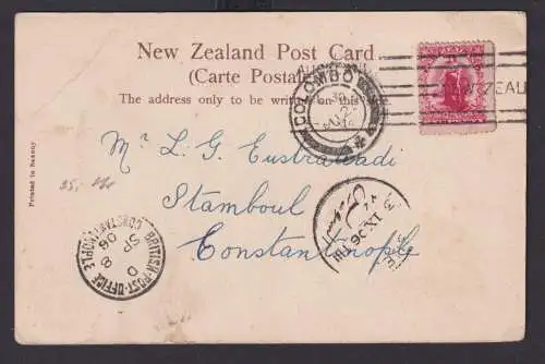 Neuseeland Colombo Ansichtskarte Auckland n Constantinopel Istanbul British Post