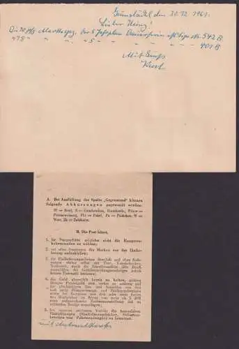 DDR R Ganzsache P 65 Antwort+ZuF GAA Ganzusachen Ausschnitt Landpost Grünstädtel