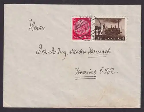 Ostmark MIF Österreich Deutsches Reich Brief Hindenburg Wien Krasice Tschechien