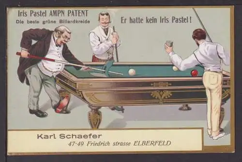 Ansichtskarte Elberfeld Reklame Werbung Iris Pastel AMPN Patent Billardkreide