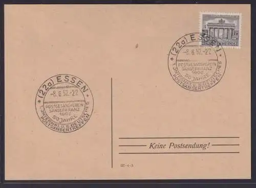 Postsache Musik Sänger Essen Bund Sonderstempel Postgesangsvereine Sängerkranz