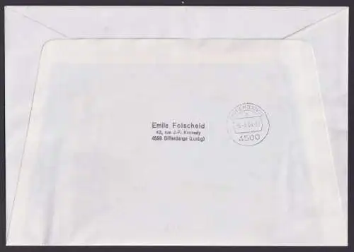 Luxemburg 1097 Europäisches Parlament Kleinbogen Express R Brief als FDC