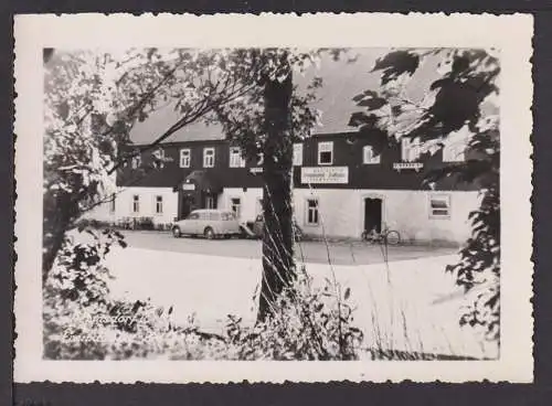 Ansichtskarte Hermsdorf Gaststätte Fremdenhof Zollhaus Auto Oldtimer Sachsen