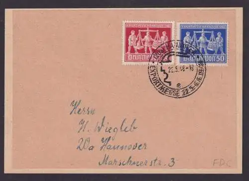 All. Besetzung 969-0 Gemeinschaft Hannover Niedersachsen SST Exportmesse als FDC