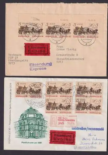 Briefmarken DDR Lot Brief 2965-96 Sozphilex Briefmarken Ausstellung Philatelie