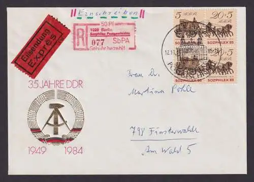 Briefmarken DDR Lot Brief 2965-96 Sozphilex Briefmarken Ausstellung Philatelie