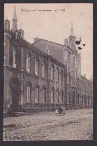 Arlon Feldpost Ansichtskarte Belgien Strassenansicht Hannover