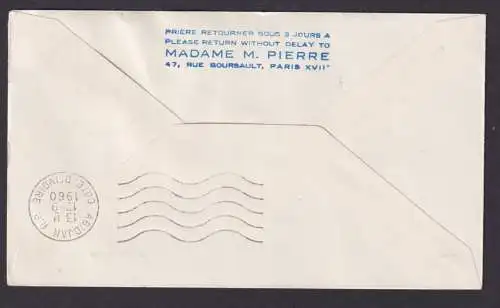 Flugpost Brief Air Mail Air France Paris Frankreich Dakar Senegal Abidjan