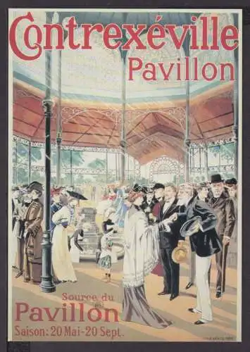 Jugendstil Art Nouveau Künstler Ansichtskarte Contrexeville Pavillon