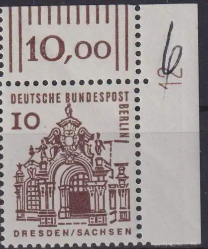 Berlin 242 DZ Rand Bauwerke Bogenecke Eckrand postfrisch MNH Kat.-Wert 50,00++