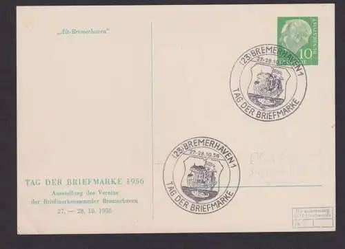 Briefmarken Bund Privatganzsache Heuss PP 8/10 Philatelie SST Bremerhaven