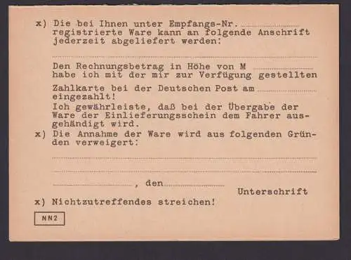 Briefmarken DDR Privatganzsache 10 Pfg. Ulbricht Kraftverkehrsbetrieb