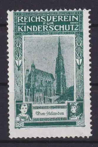 Österreich Reichsverein für Kinderschutz Künstler Vignetten Reklamemarken Gutes