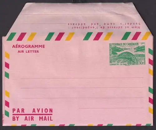 Afrika Kamerun Africa Cameroon Ganzsache Flugpost airmal aerogramm 20 F