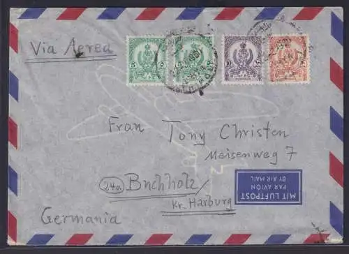 Flugpost airmail Tripolis Libyen nach Buchholz Kreis Harburg