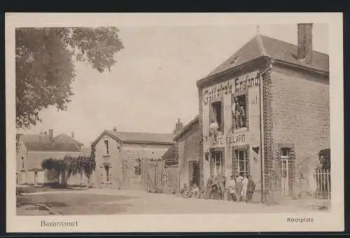 Ansichskarte Bazancourt Frankreich France Kirchplatz Verlag Dr Trenkler Leipzig