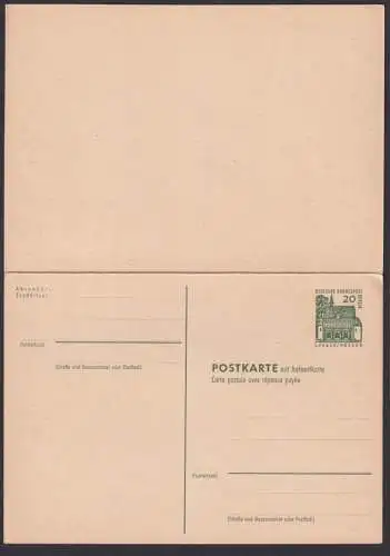 Berlin Ganzsache P 69 Bauwerke 20P f. Lorsch Hessen Luxus Frage & Antwort