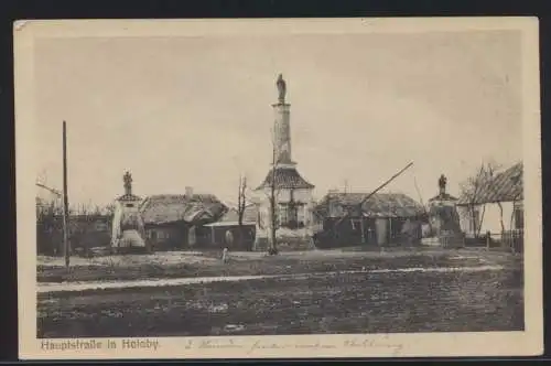 Foto Ansichtskarte Holoby Ukraine Denkmal nach Willitzgrün Sachsen Feldpost 1917