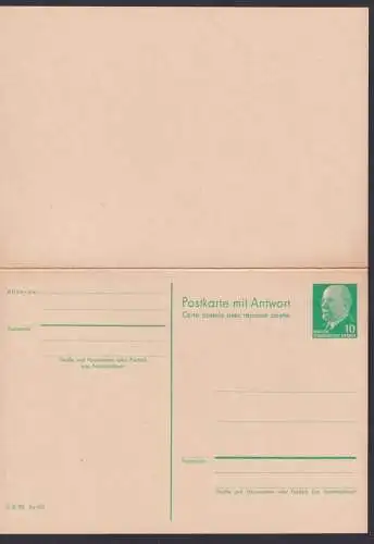 DDR Ganzsache P 77 Ulbricht Frage & Antwort Luxus Kat.-Wert 8,50