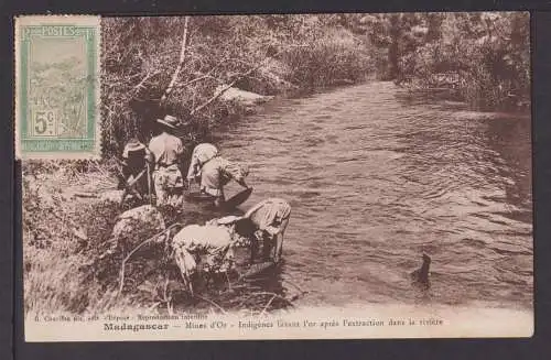 Frankreich Ansichtskarte Madagascar 1910 Mines d'Or Vilaine Frankreich