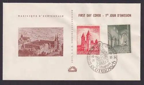 Luxemburg 514-515 Basilika des Hl. Willibrord Echternach als FDC Kat.-Wert 65,00